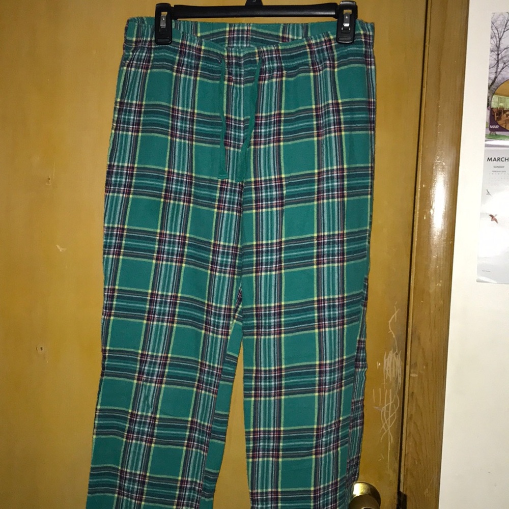 Green striped pajamas